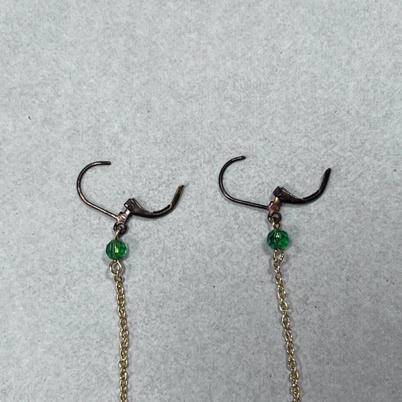 WA Studios Pineapple Dangle Earrings Lever Back Gold Faceted Pierced Costume - Picture 5 of 8